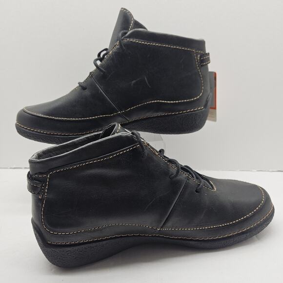 Duluth Trading Co Andina Womens Sz 9.5 Black Leather Chukka Ankle Boots NWT - Picture 2 of 10